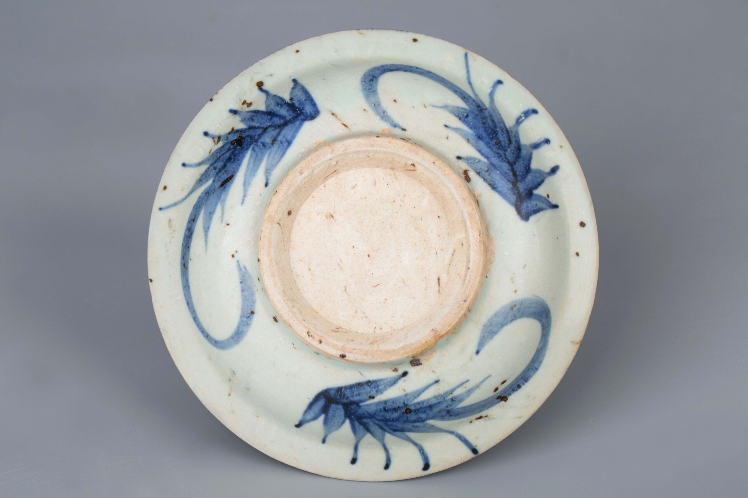 Long life rich blue pattern dish 19th century长命富贵青花纹碟十九世纪– Time Art  Official Website