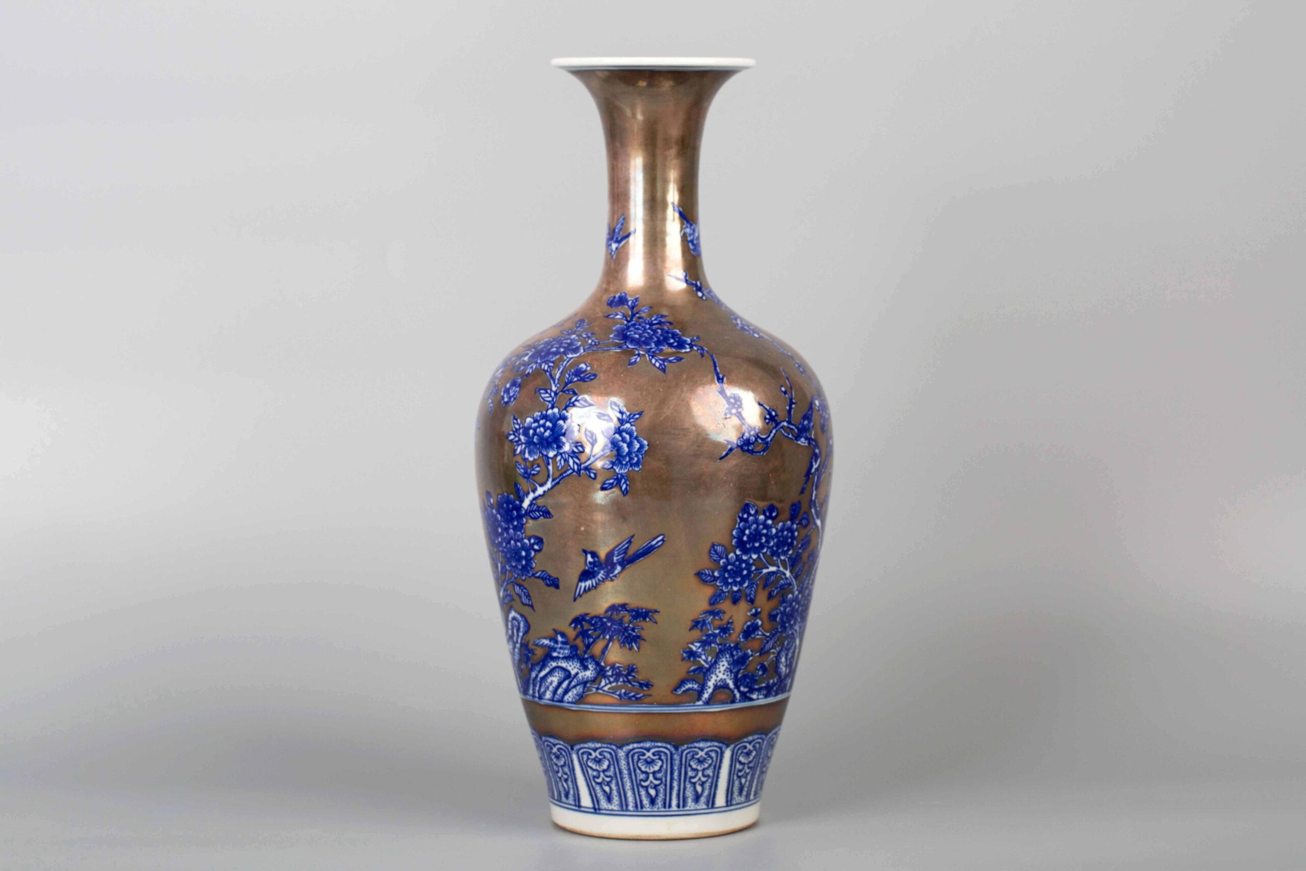 新しいエルメス 中国 藍釉 龍貼文長頸瓶 N 2367 工芸品 - kcc.sa