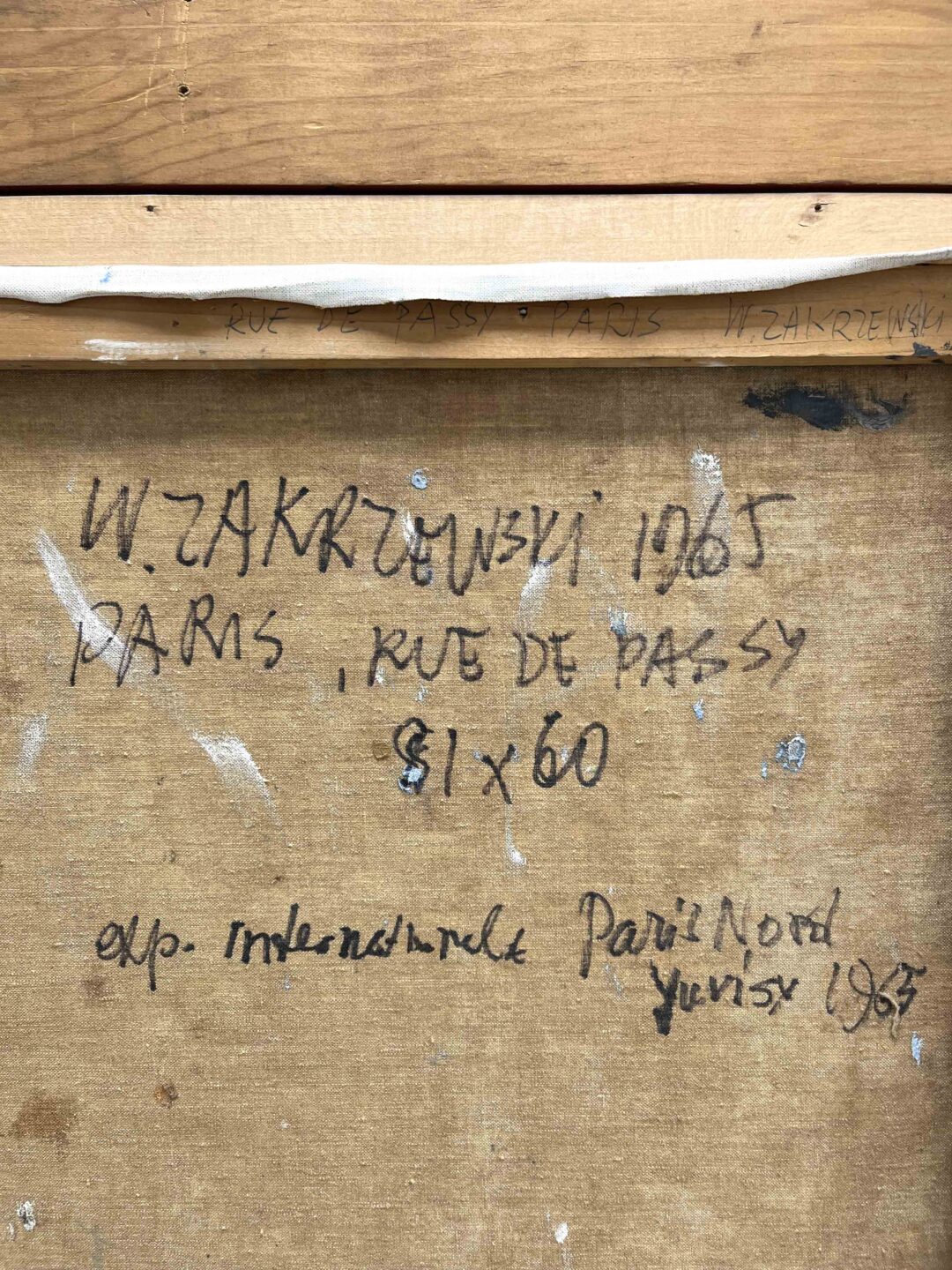 W. Zakrzewski, Paris, Rue De Passy, 1965巴黎 帕西街 W. Zakrzewski 布面油画 1965 - Image 3