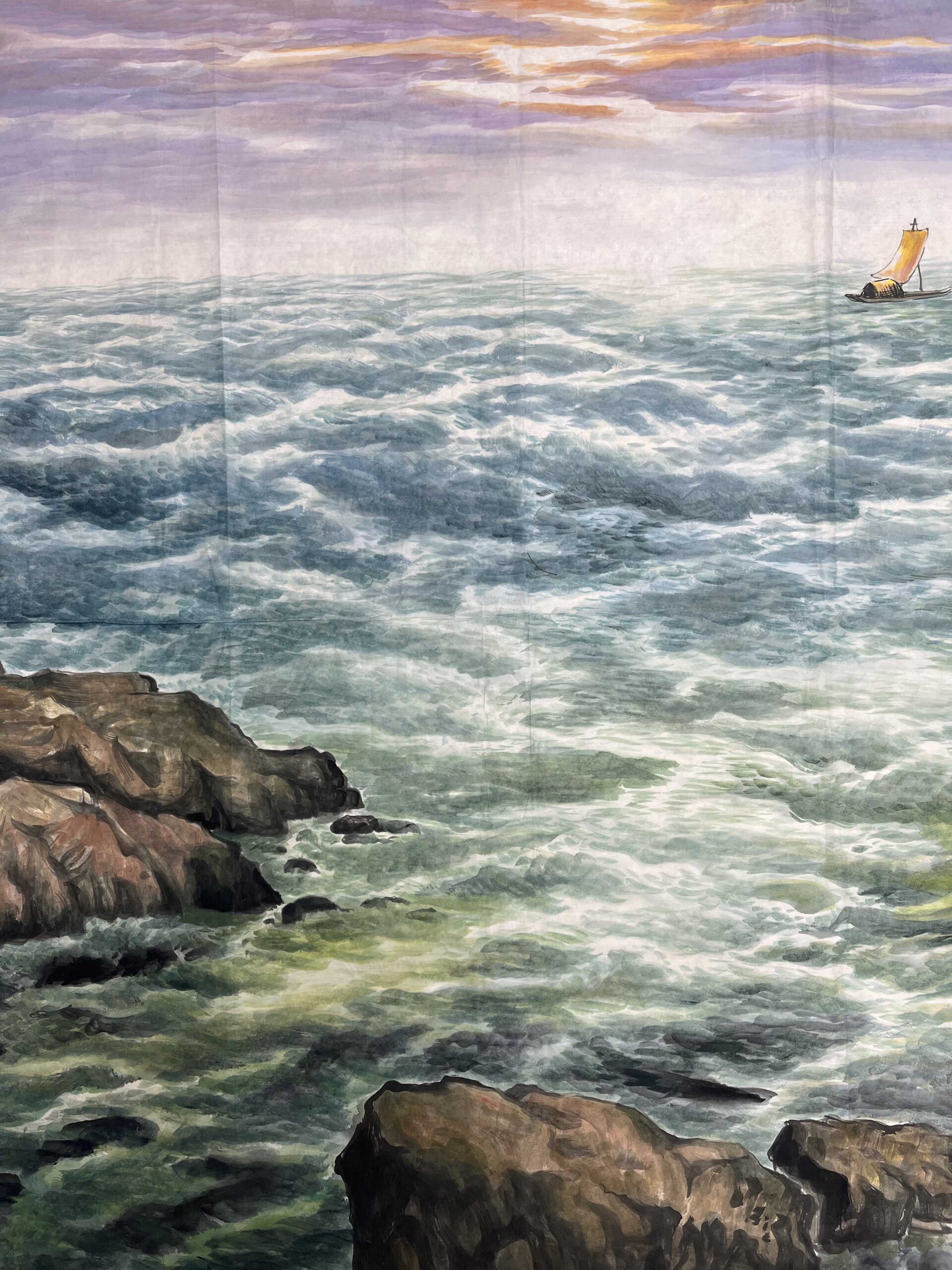 Chinese Painting by Yu Fei渤海旭日于飞，字：浩泉，祖籍天津，辽宁省 