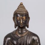 Copper buddha statue, 19th century铜佛像 十九世纪 - Image 2