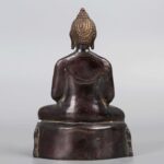 Copper buddha statue, 19th century铜佛像 十九世纪 - Image 4