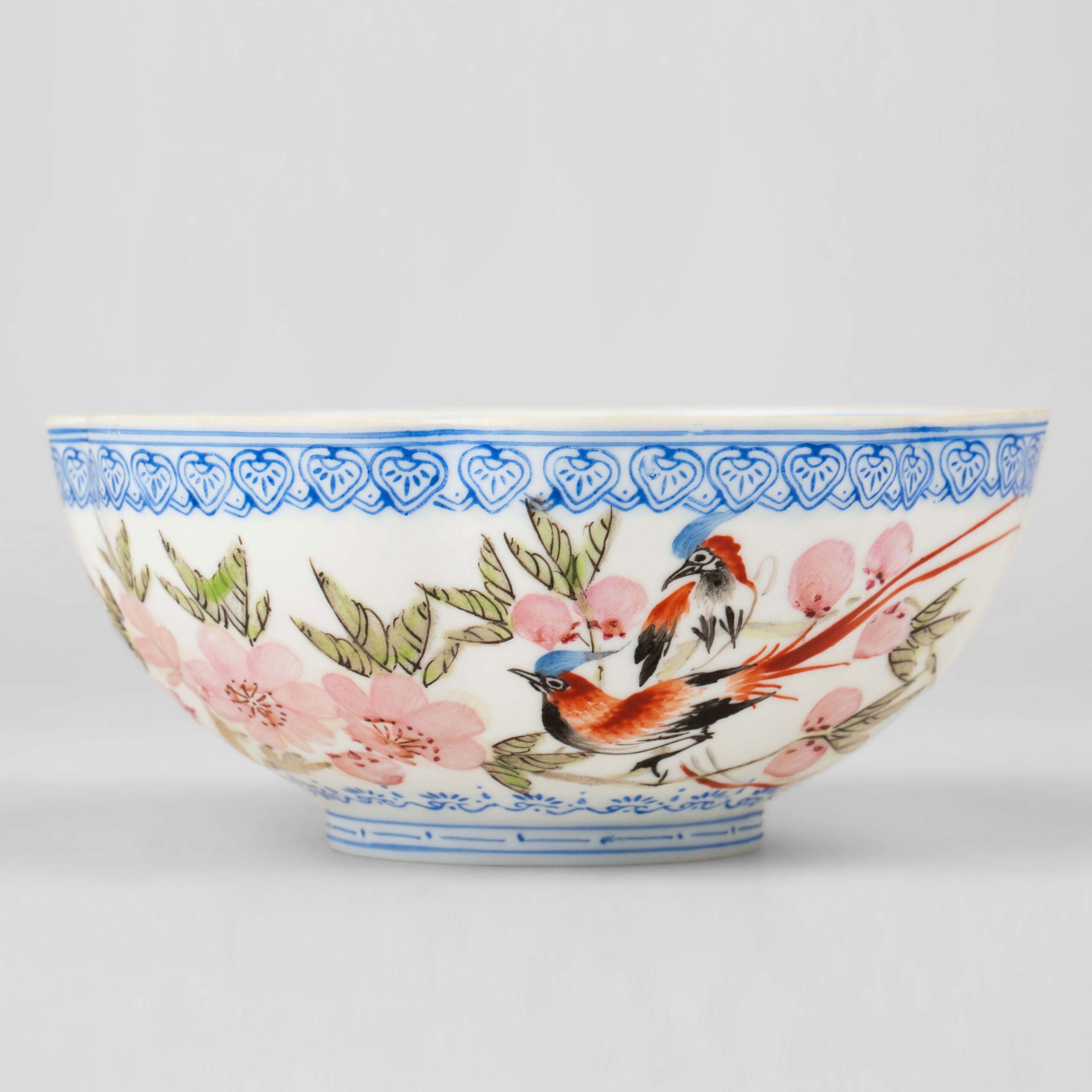 Jingdezhen made Thin bodied porcelain lotus mouth flower and bird 