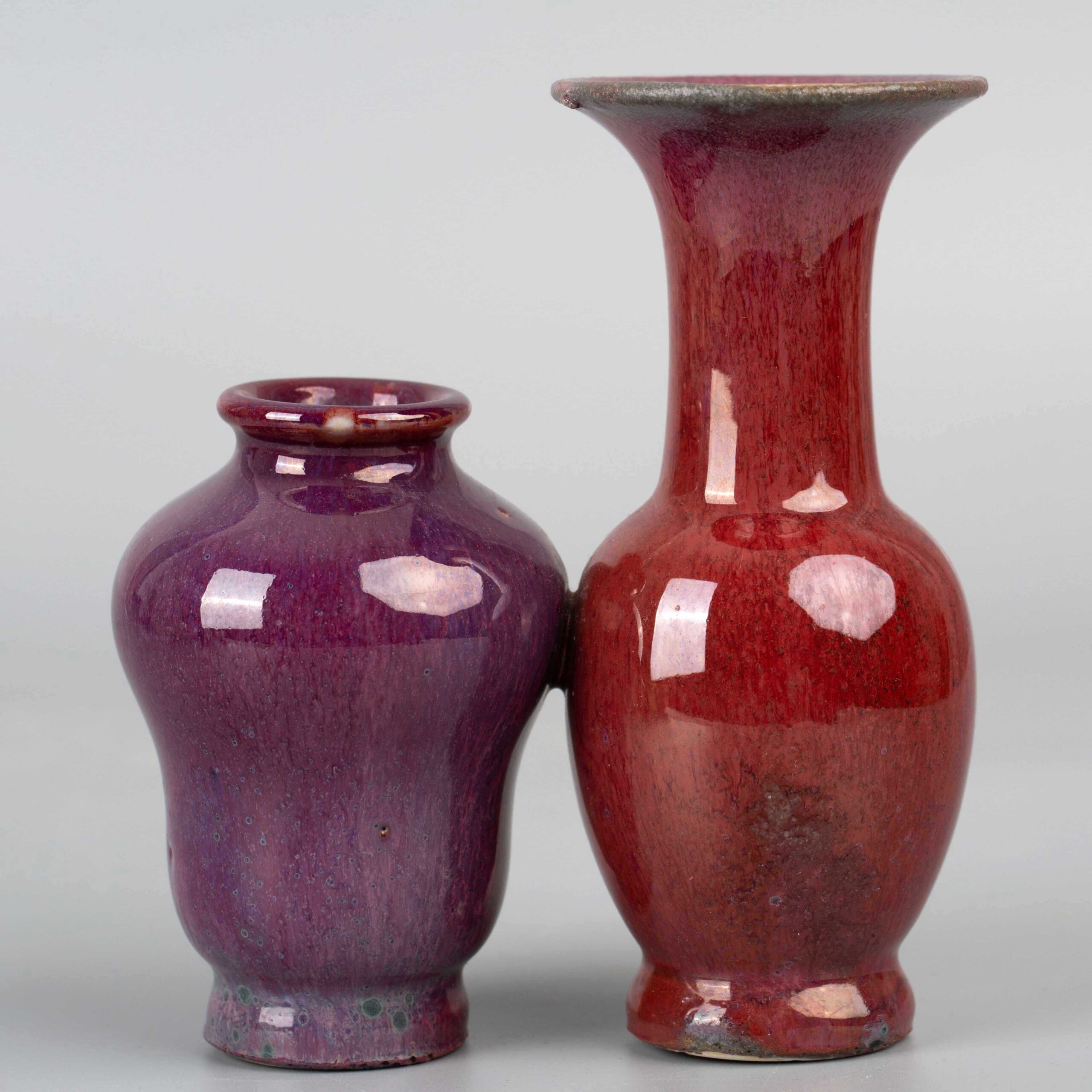 Lang Kiln Red Glaze Eggplant Purple Glaze Double