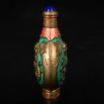 Set of 925 silver ring, copper snuff bottle, celadon jade Buddha Statue925银戒指，铜制鼻烟壶 二十世纪，青玉佛像 十九世纪， - Image 15