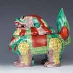 Famille Rose Ceramic Lidded Foo Dog Boxes粉彩福狗盖盒 - Image 3