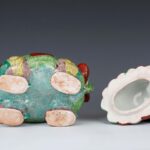 Famille Rose Ceramic Lidded Foo Dog Boxes粉彩福狗盖盒 - Image 7