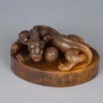 Shoushan Stone Divine Beast Seal with mark寿山石神兽印章 带款 - Image 5