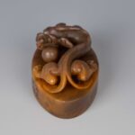 Shoushan Stone Divine Beast Seal with mark寿山石神兽印章 带款 - Image 7