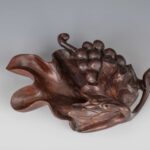 Carved Wood Grape Plate红木雕葡萄食品盘 - Image 4