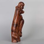 Huanghuali woodcarved Bodhidharma ornament黄花梨木雕达摩摆件 - Image 5