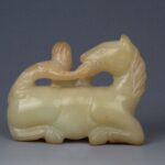 Monkey and Horse Celadon Jade青白玉马上封侯 - Image 4