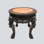 Mahogany marble flower stand Qing Dynasty红酸枝云石花几 清