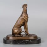 Bronze Sculpture of Sitting Greyhound青铜格雷伊猎犬雕塑 - Image 4