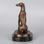 Bronze Sculpture of Sitting Greyhound青铜格雷伊猎犬雕塑 - Image 5