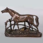 Bronze Rambling Horse and Fence 20th century铸造青铜金属马漫步围栏 二十世纪