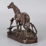 Bronze Rambling Horse and Fence 20th century铸造青铜金属马漫步围栏 二十世纪 - Image 3