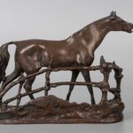 Bronze Rambling Horse and Fence 20th century铸造青铜金属马漫步围栏 二十世纪 - Image 4