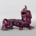 Suanni Porcelain Ornament, 20th Century 狻猊瓷雕 20世纪