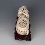 High-grade bone carving hollow ornament高级骨制镂空雕三甲及第饰品 - Image 6