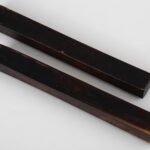 A pair of Pixiu Gilt Bronze Wooden Paperweight, 19th century貔貅铜鎏金 木纸镇 一对 晚清 - Image 4