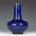 Blue-glazed Vase, Tianqiuping, 20th century霁蓝天球瓶 二十世纪