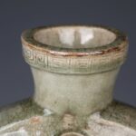 Celadon-glazed rooster head pot青釉窑变鸡首壶 - Image 2