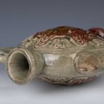 Celadon-glazed rooster head pot青釉窑变鸡首壶 - Image 9