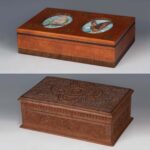 A set of wooden jewelry boxes饰品木盒一组