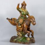 Tangsancai figure statue, 7th Century唐三彩镇宅屋脊胡人人物雕像 七世纪