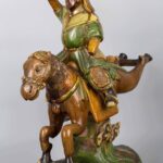 Tangsancai figure statue, 7th Century唐三彩镇宅屋脊胡人人物雕像 七世纪 - Image 2