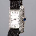 Cartier Mechanical Watch Made of Silver Back Diamond卡地亚银制机械表后镶钻 - Image 4