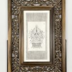 Famous Artists Ten thousand words The Lotus Sutra of Wondrous Dharma Thousand-hand Guan Yin Statue Microscopic Carvings 20th Century 名家 壹万字妙法莲华经书千手观音像（微雕） 二十世纪 - Image 10