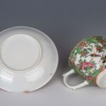 Famille Rose Vase, Figural Tea Cup and Saucer, 19th century粉彩赏瓶，人物茶盏 十九世纪 - Image 5