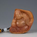 Budai Buddha handheld ornament布袋玉佛手把件
