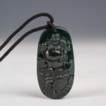 Black jade buddha墨玉佛像吊牌