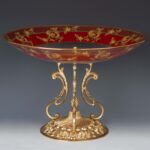 Italian Gilt Glass Decorative Tazza意大利鎏金玻璃装饰高脚托盘
