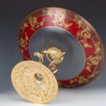 Italian Gilt Glass Decorative Tazza意大利鎏金玻璃装饰高脚托盘 - Image 2