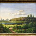 Oil painting landscape with frame 20th century油画风景 二十世纪 - Image 2