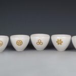 Gold foil decorated teacups and plate金泽金箔 - Image 5