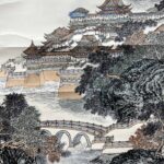 Painting with Zhang Yu mark溪山泛舟图 张羽，1959年7月生，河北省武强人。字郁人，号石雨。现任天津柳青画社书刊编辑部《国画世界》编辑室主任,画家,中国装帧艺术研究会会员天津书画学会会员,天津青年美协会员,新疆军区颖溪书画社顾问。 - Image 6