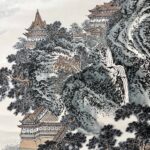 Painting with Zhang Yu mark溪山泛舟图 张羽，1959年7月生，河北省武强人。字郁人，号石雨。现任天津柳青画社书刊编辑部《国画世界》编辑室主任,画家,中国装帧艺术研究会会员天津书画学会会员,天津青年美协会员,新疆军区颖溪书画社顾问。 - Image 8