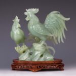 The Rooster Announces Dawn Celadon Jade雄鸡报晓青玉