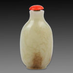 Hetian White jade snuff bottle, 17th Century清中期 和田白玉鼻烟壶
