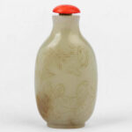 Hetian White jade snuff bottle, 17th Century清中期 和田白玉鼻烟壶 - Image 2