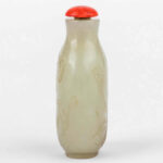 Hetian White jade snuff bottle, 17th Century清中期 和田白玉鼻烟壶 - Image 3