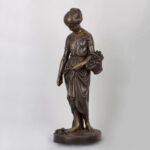 Mathurin Moreau Bronze à Patine NuancéeC. Aumlecronth 铜雕像