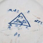 Delft Blue Dutch Art Pottery Holland代尔夫特蓝荷兰艺术陶瓷扁瓶壶一对 - Image 6