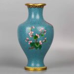 Cloisonne flower vase with plum blossoms景泰蓝梅花花瓶 - Image 3