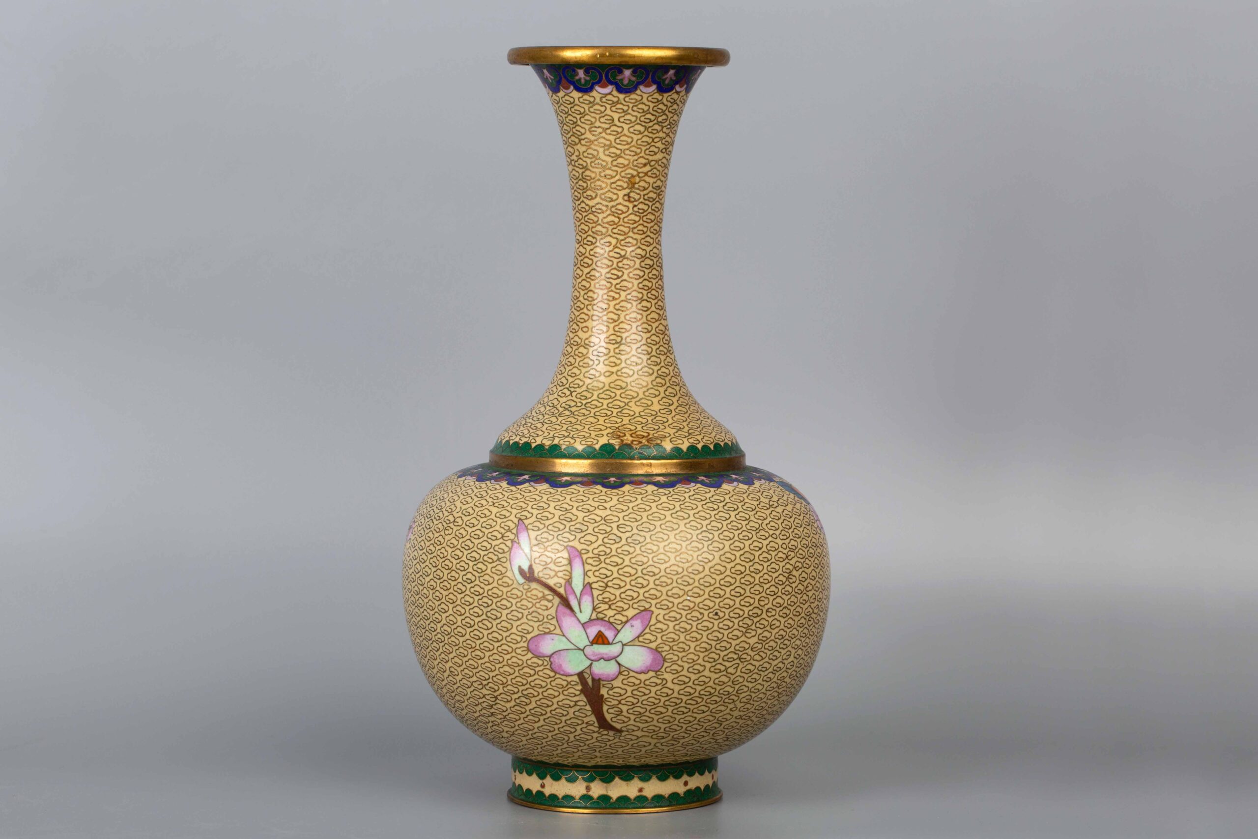Cloisonne vase with long neck景泰蓝长颈花瓶– Time Art Official Website